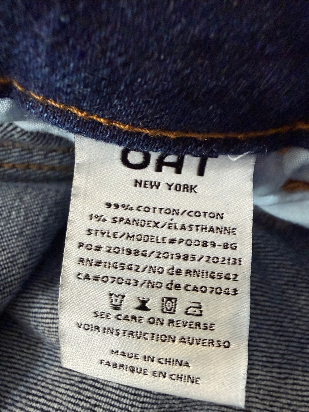 Oat New York High Waist Raw Hem Wide-Leg Dark Blue Jeans | Size 8/29 - Picture 10 of 10